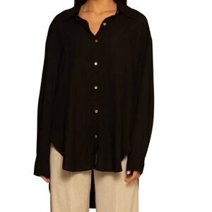 Shore Brand Layla Oversized Button Down Top M NWT
